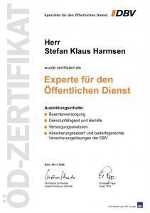 Zertifikat Experte für den Öffentlichen Dienst Stefan Klaus Harmsen